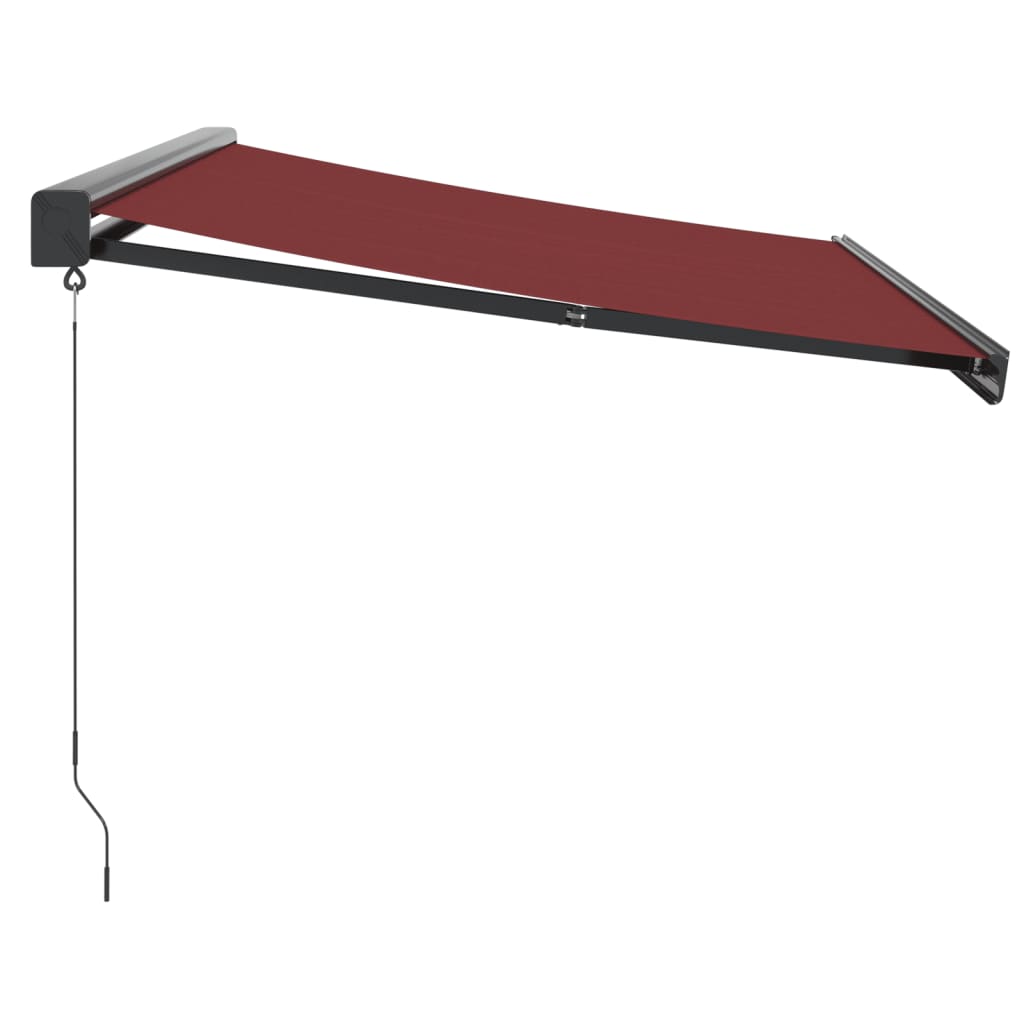 markise 350x250 cm manuel betjening bordeauxfarvet