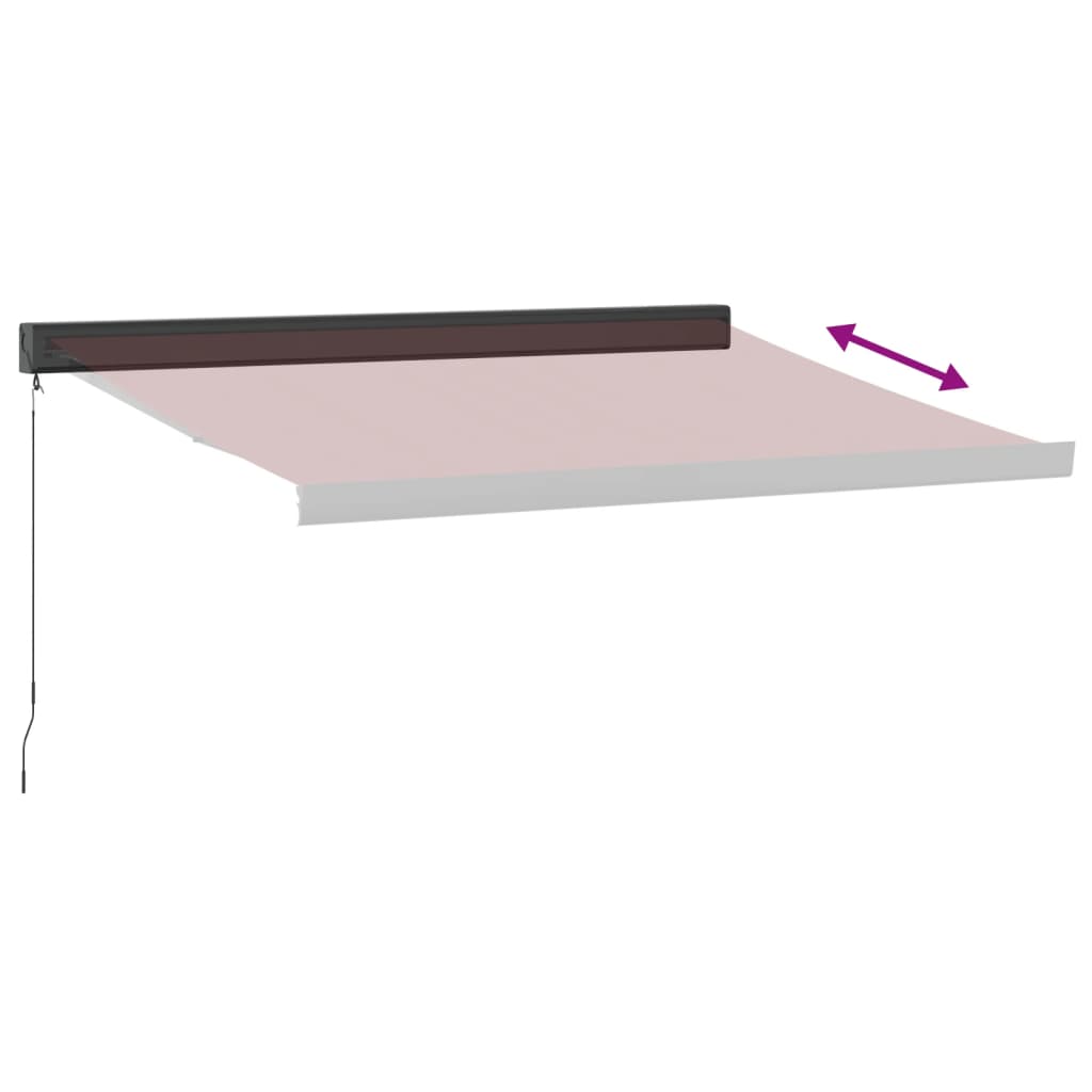 markise 350x250 cm manuel betjening bordeauxfarvet