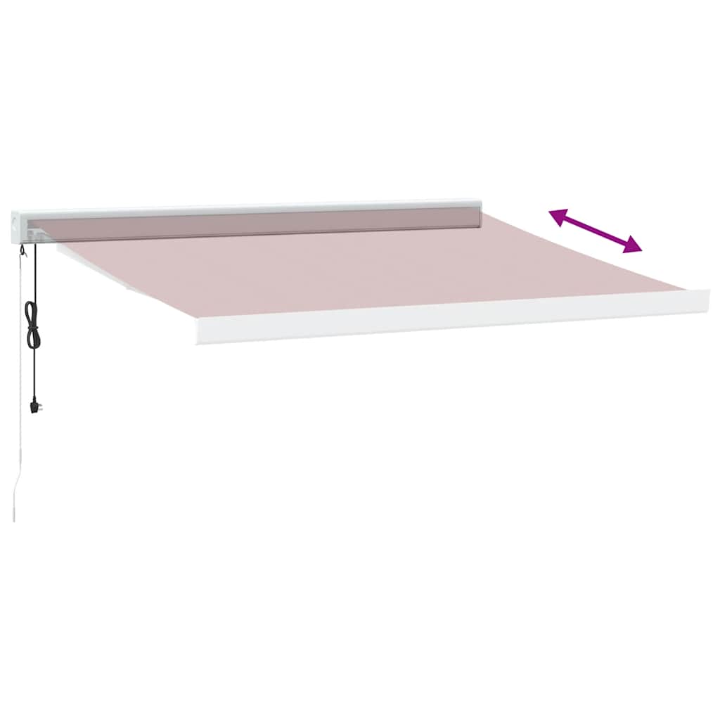 Udtrækkelig markise Bordeaux 350 x 250 cm Stof og Metal