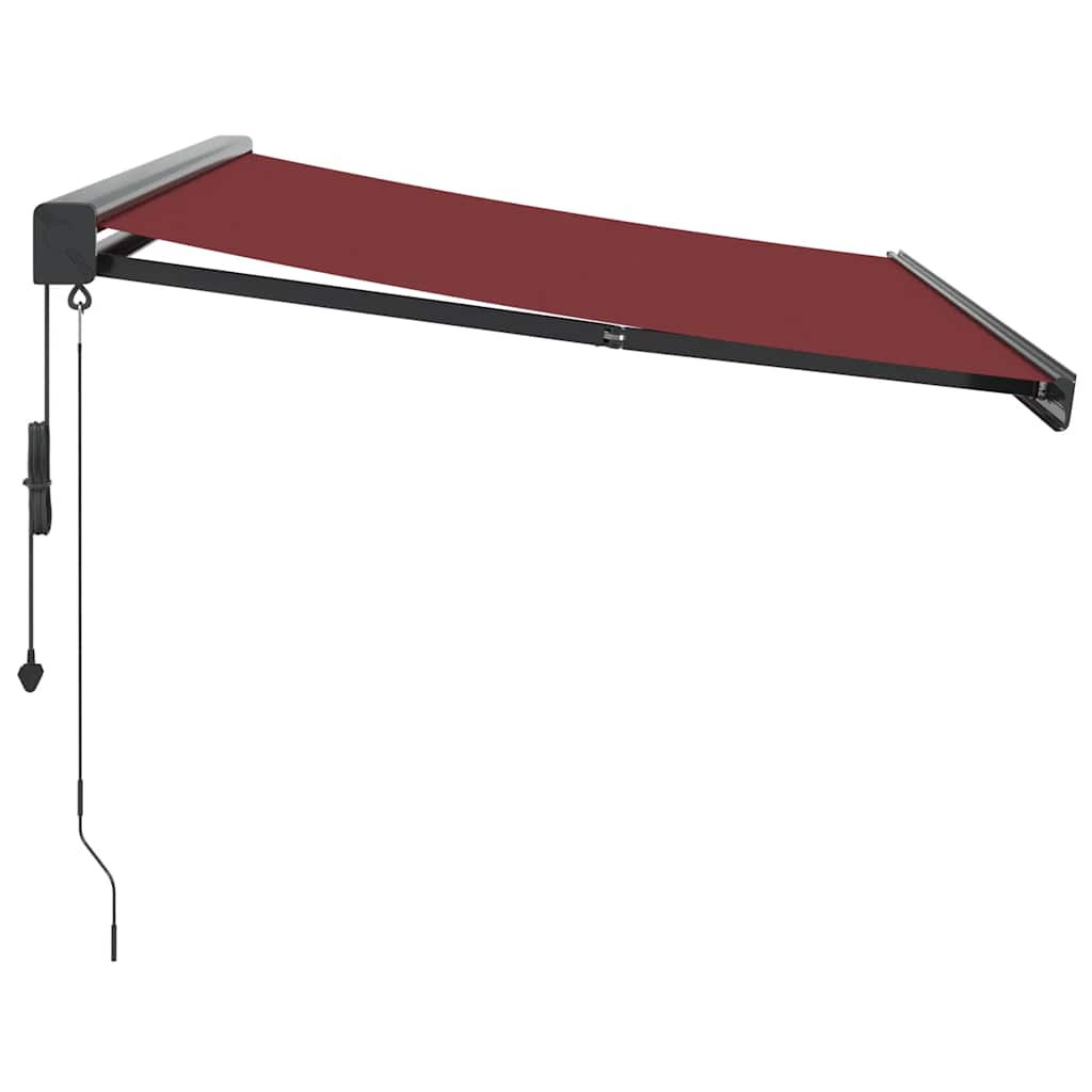 Udtrækkelig markise Burgunder med antracitramme 350 x 250 cm