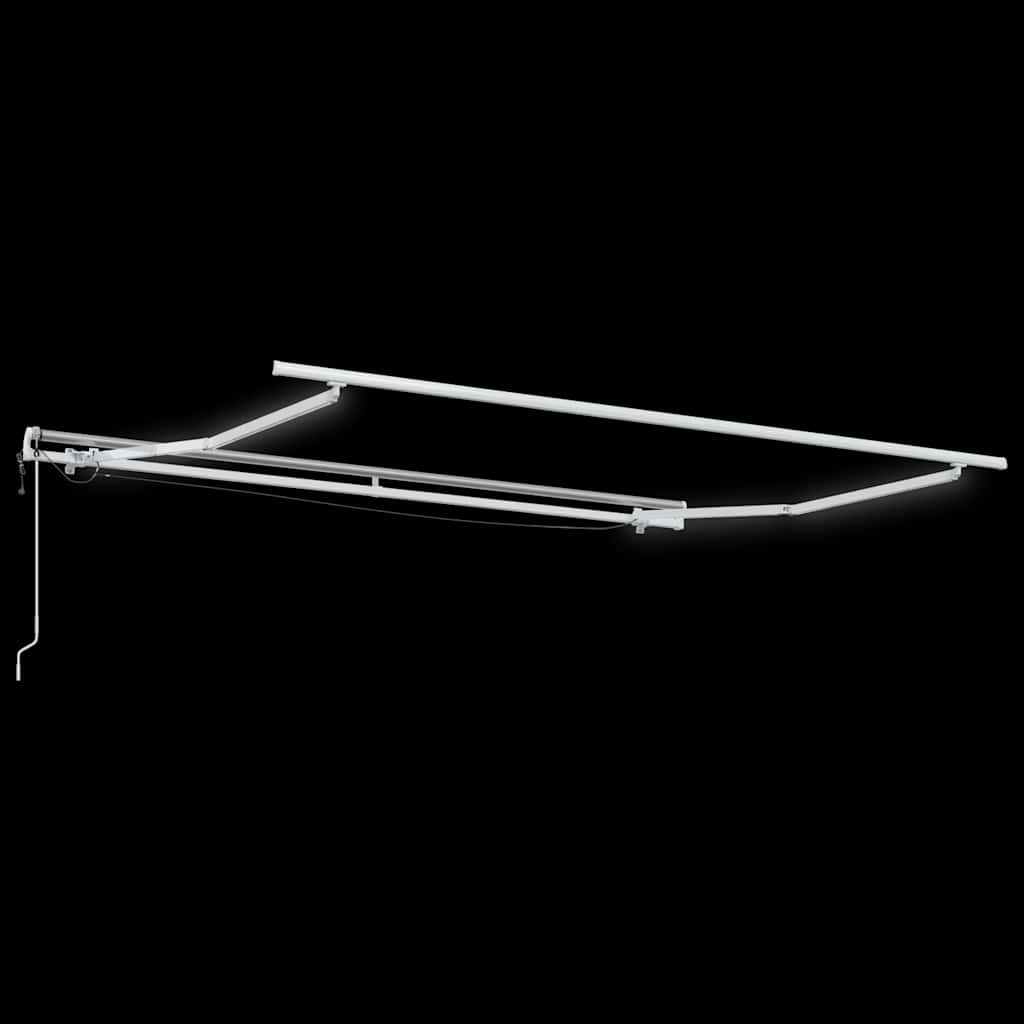 markise med LED-lys 300x250 cm automatisk betjening brun