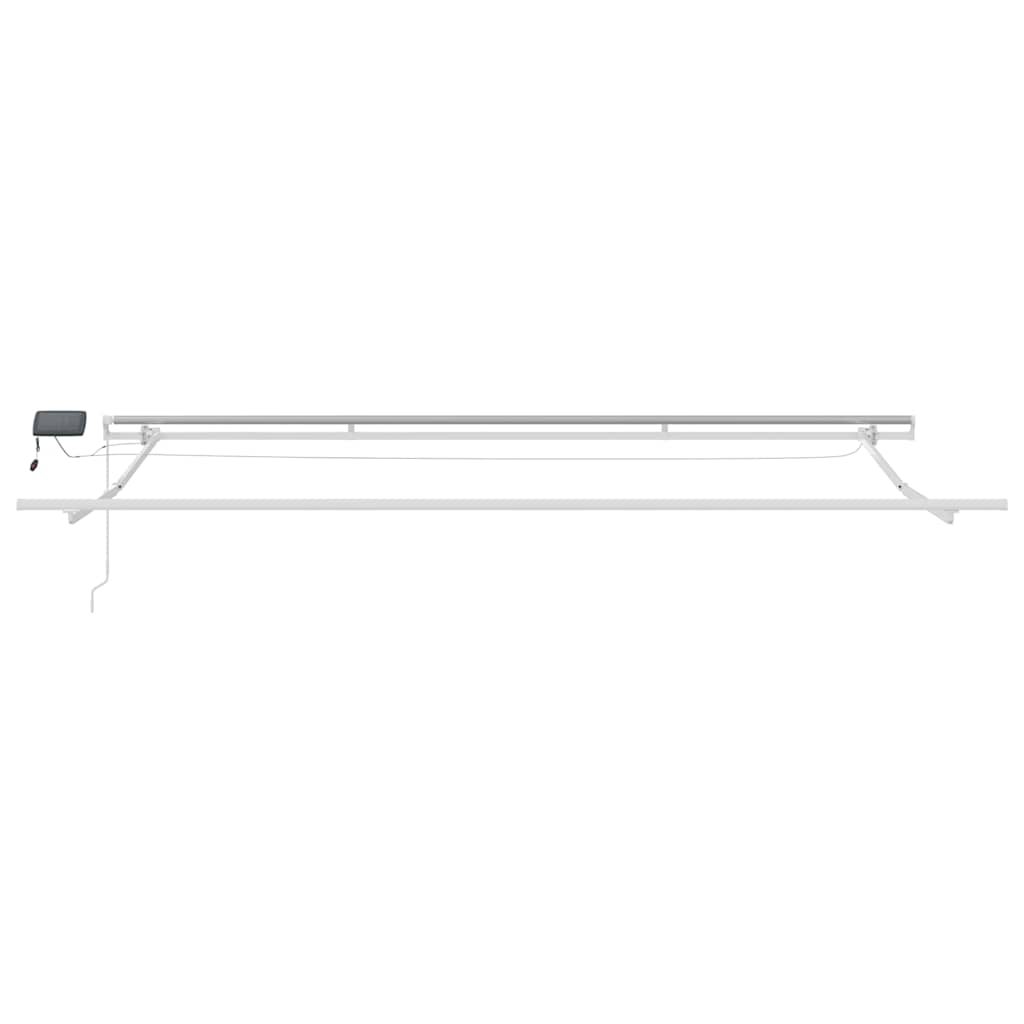 Udtrækkelig markise Brun 500 × 300 cm Stof og aluminium