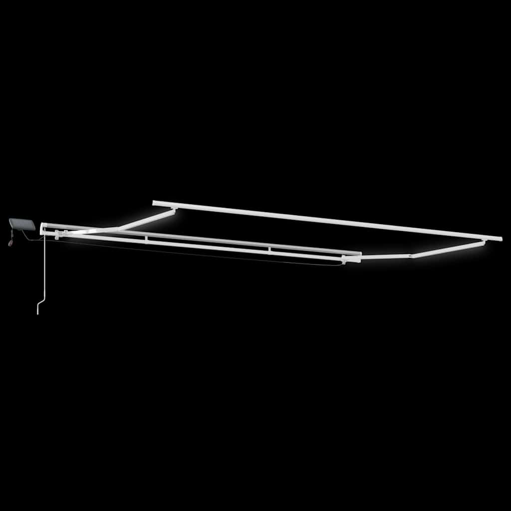 Udtrækkelig markise Brun 500 × 300 cm Stof og aluminium