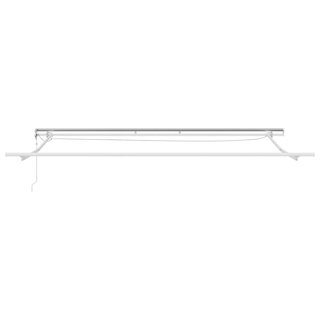 markise med LED-lys 500x300 cm automatisk betjening brun
