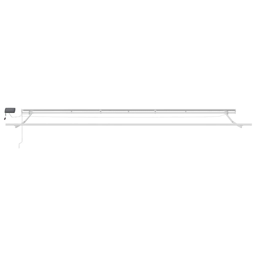 Udtrækkelig markise Brun 600 × 300 cm Stof og aluminium