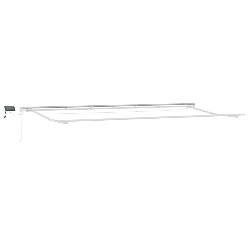 Udtrækkelig markise Brun 600 × 300 cm Stof og aluminium