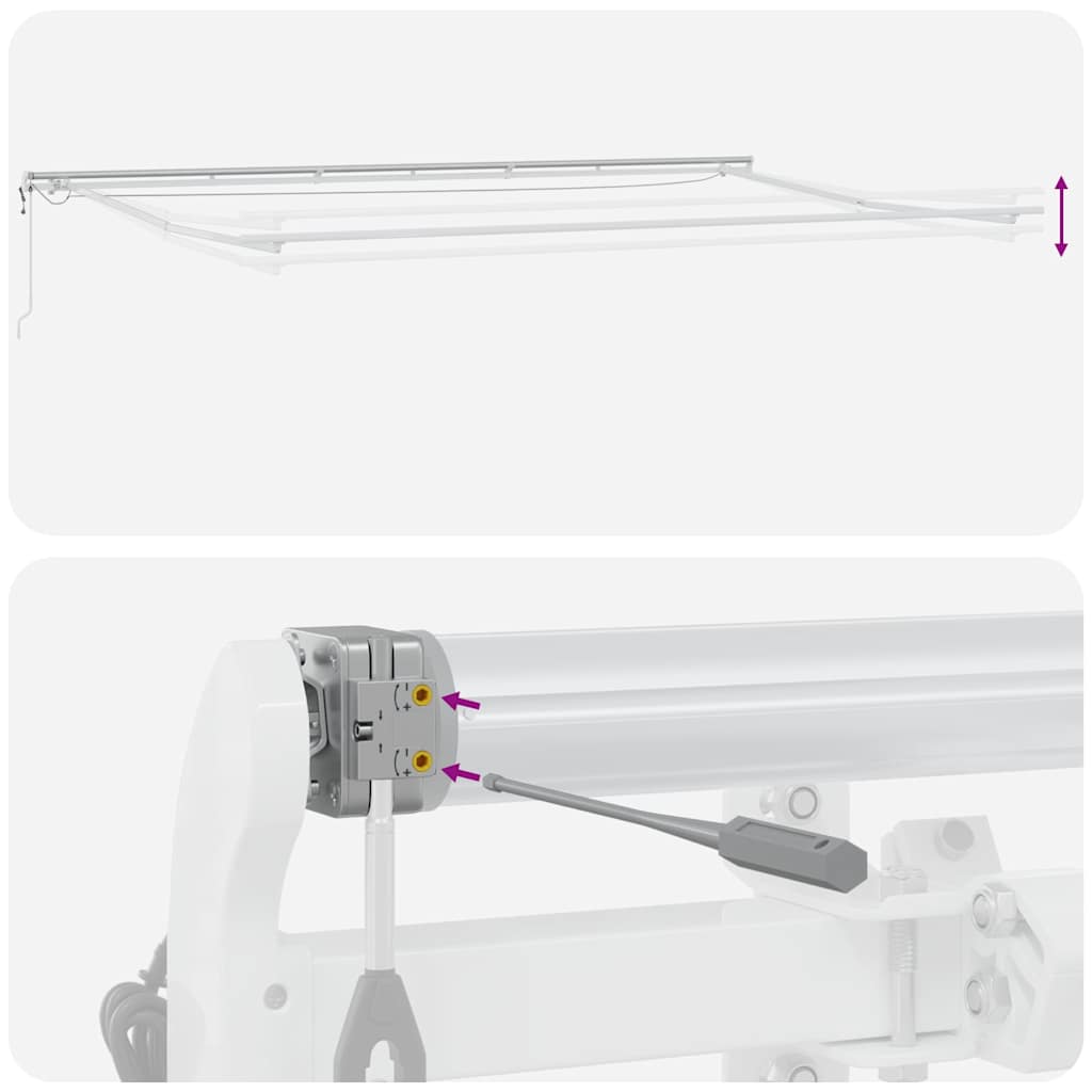 markise med LED-lys 600x300 cm automatisk betjening brun