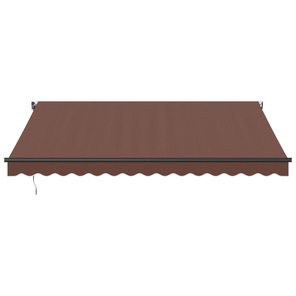 markise med LED-lys 400x350 automatisk betjening brun