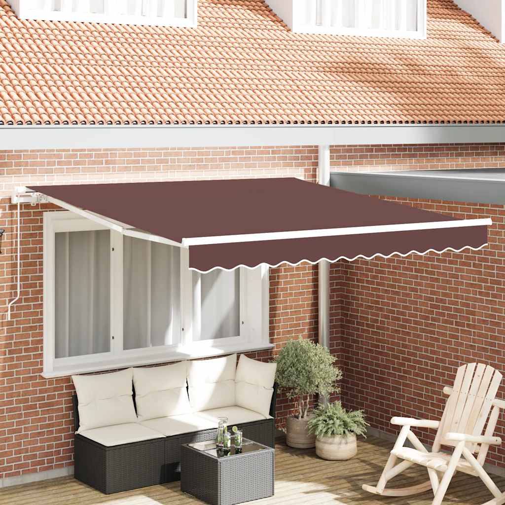 markise 300x250 cm manuel betjening brun
