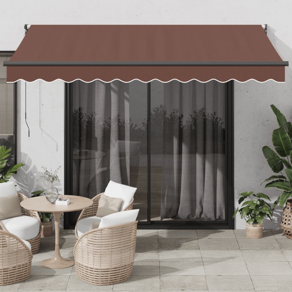 markise 350x250 cm manuel betjening brun