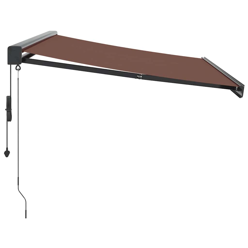 markise 350x250 cm automatisk betjening brun