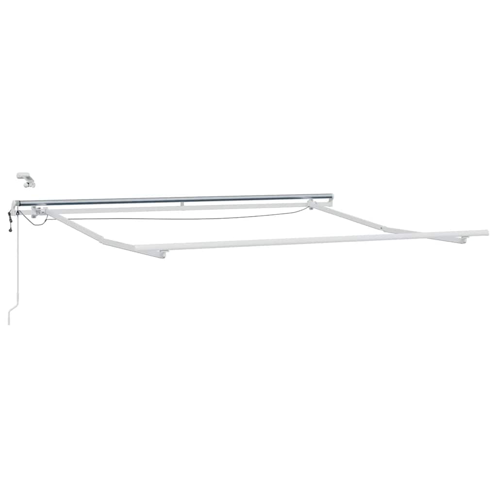 markise m. LED 300x250 cm automatisk betjening antracitgrå hvid