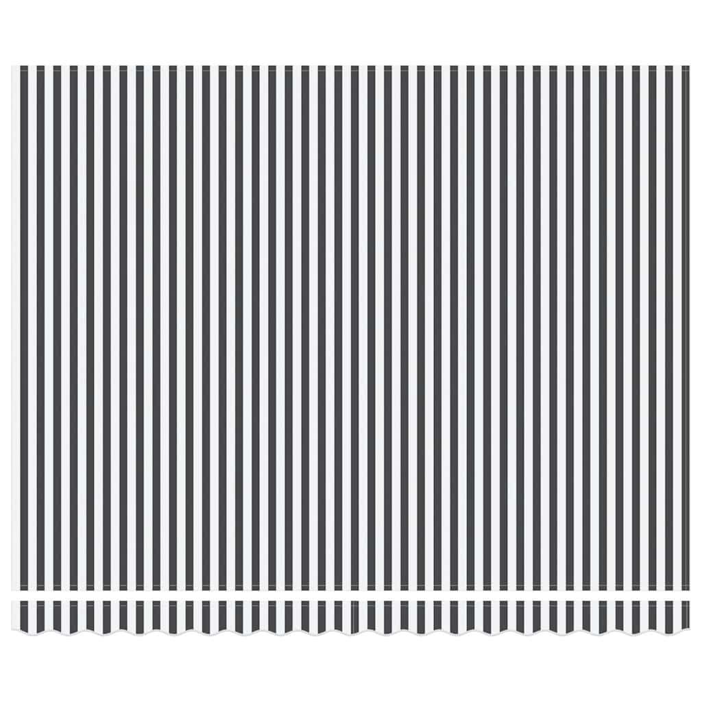 markise m. LED 400x300 cm automatisk betjening antracitgrå hvid