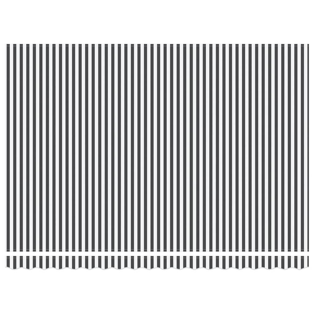 markise m. LED 450x300 cm manuel betjening antracitgrå og hvid
