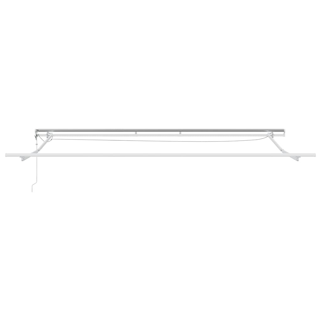 markise m. LED 500x300 cm automatisk betjening antracitgrå hvid