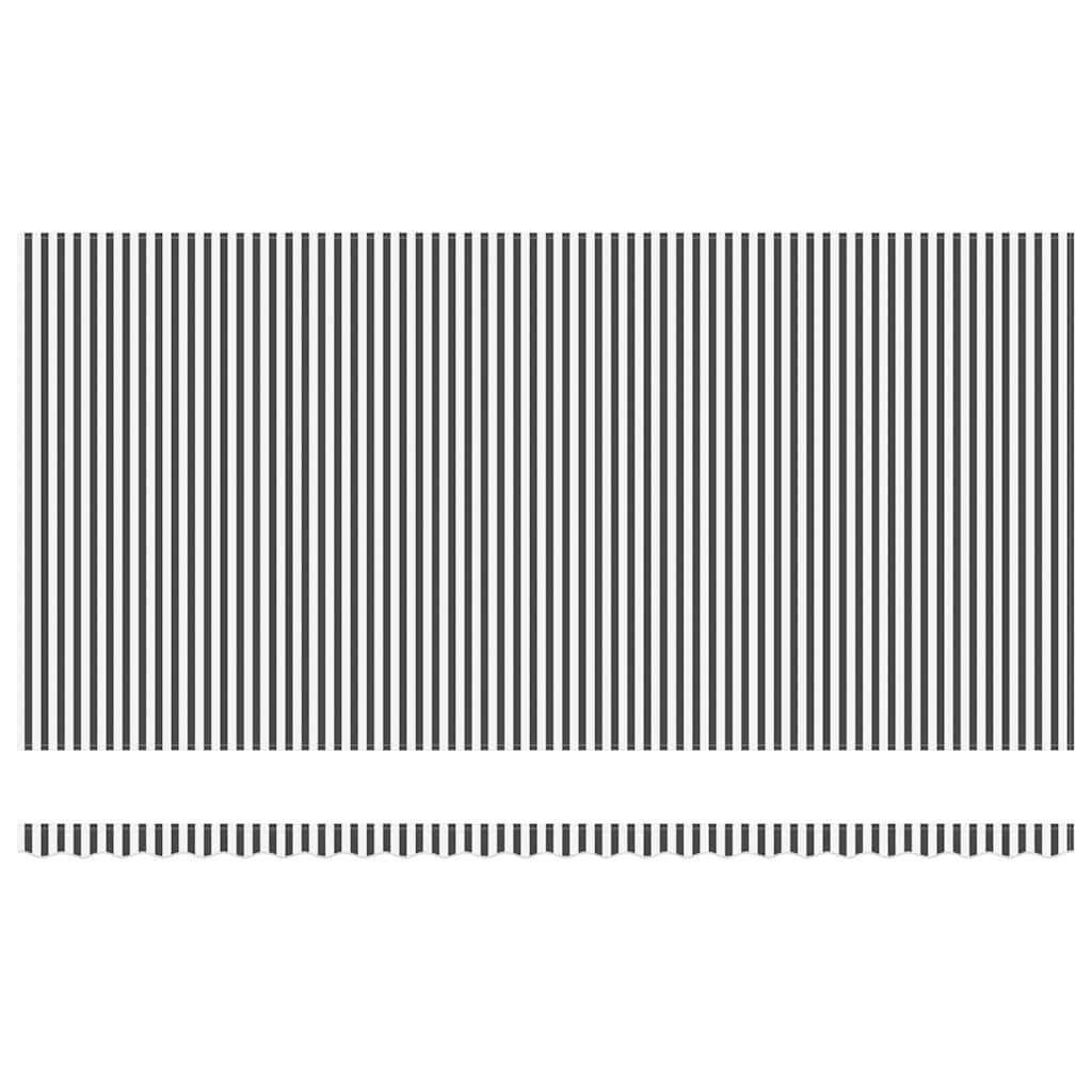 markise m. LED 600x300 cm automatisk betjening antracitgrå hvid