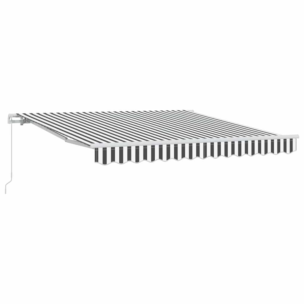 markise 300x250 cm manuel betjening antracitgrå og hvid