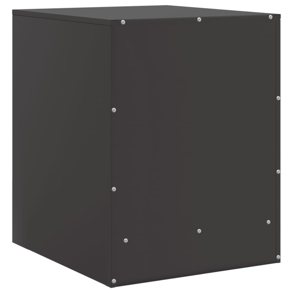 sengebord 34,5x39x44 cm stål sort