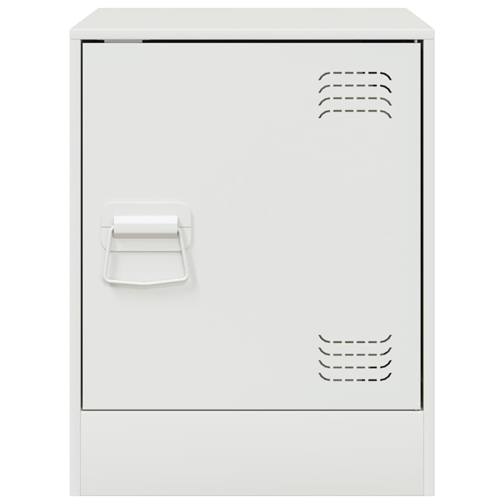sengebord 34,5x39x44 cm stål hvid