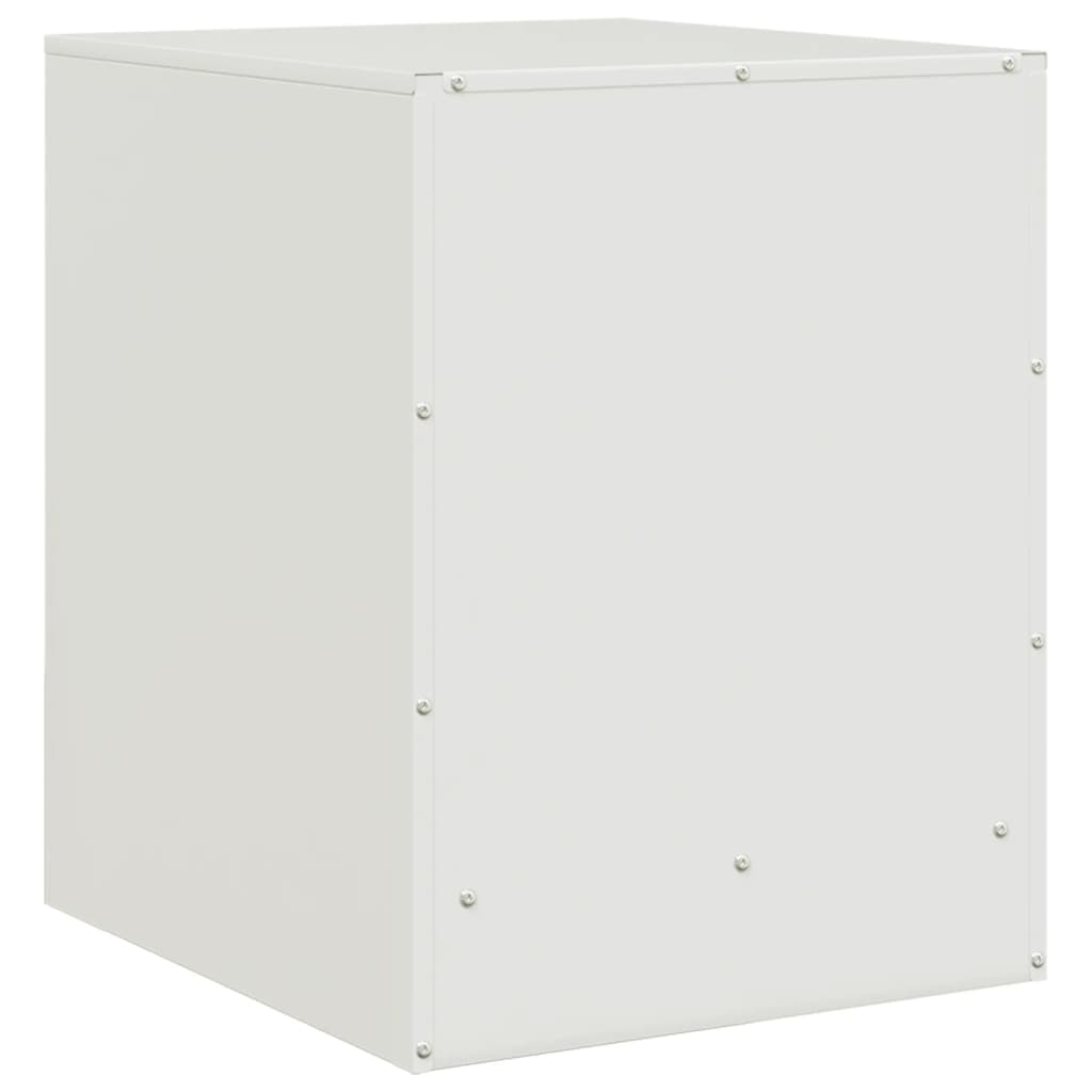 sengebord 34,5x39x44 cm stål hvid