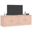 tv-borde 2 stk. 67x39x44 cm stål lyserød