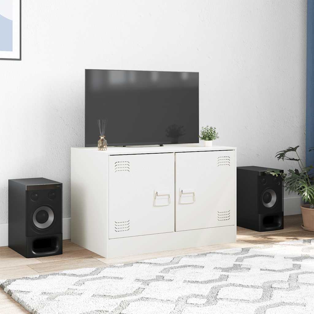 tv-bord 67x39x44 cm stål hvid