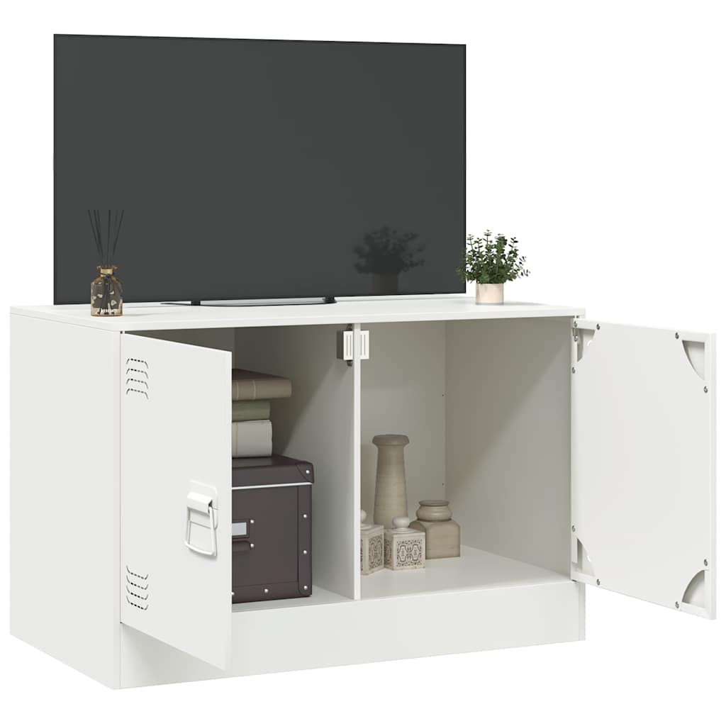 tv-bord 67x39x44 cm stål hvid