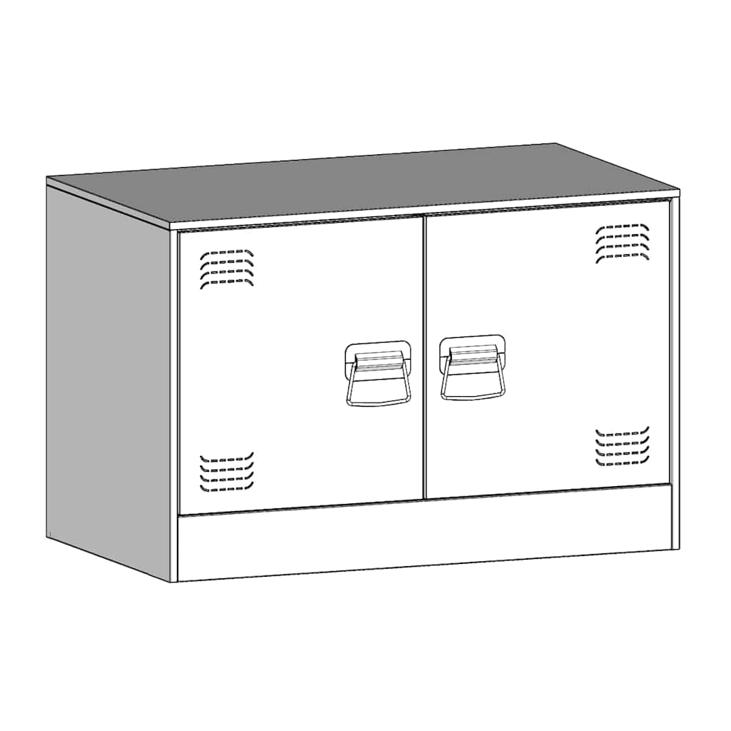 tv-bord 67x39x44 cm stål hvid