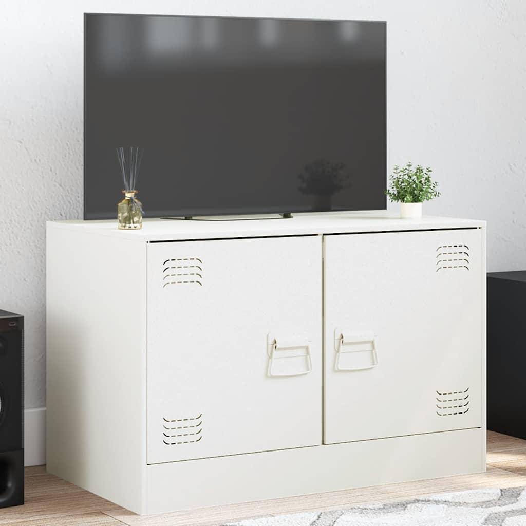 tv-bord 67x39x44 cm stål hvid