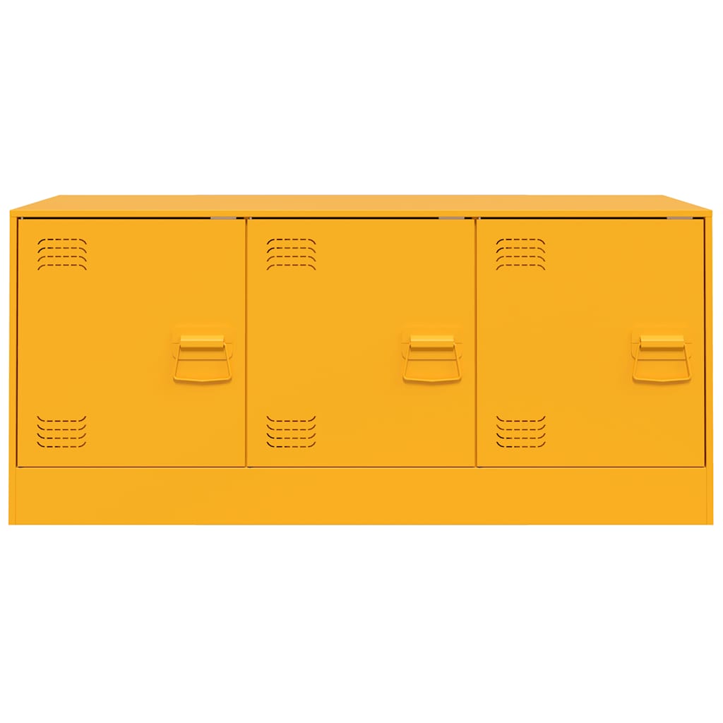 tv-bord 99x39x44 cm stål sennepsgul