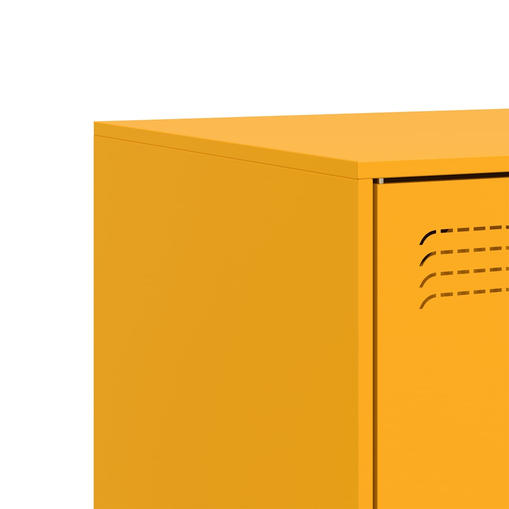 tv-bord 99x39x44 cm stål sennepsgul