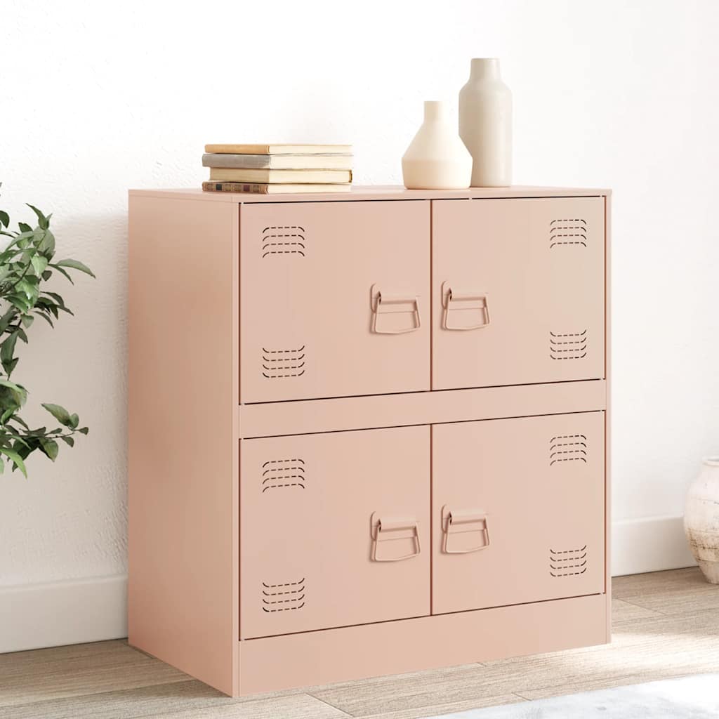 skænk 67x39x73 cm stål lyserød
