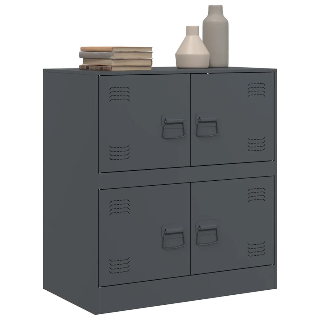 skænk 67x39x75 cm stål antracitgrå