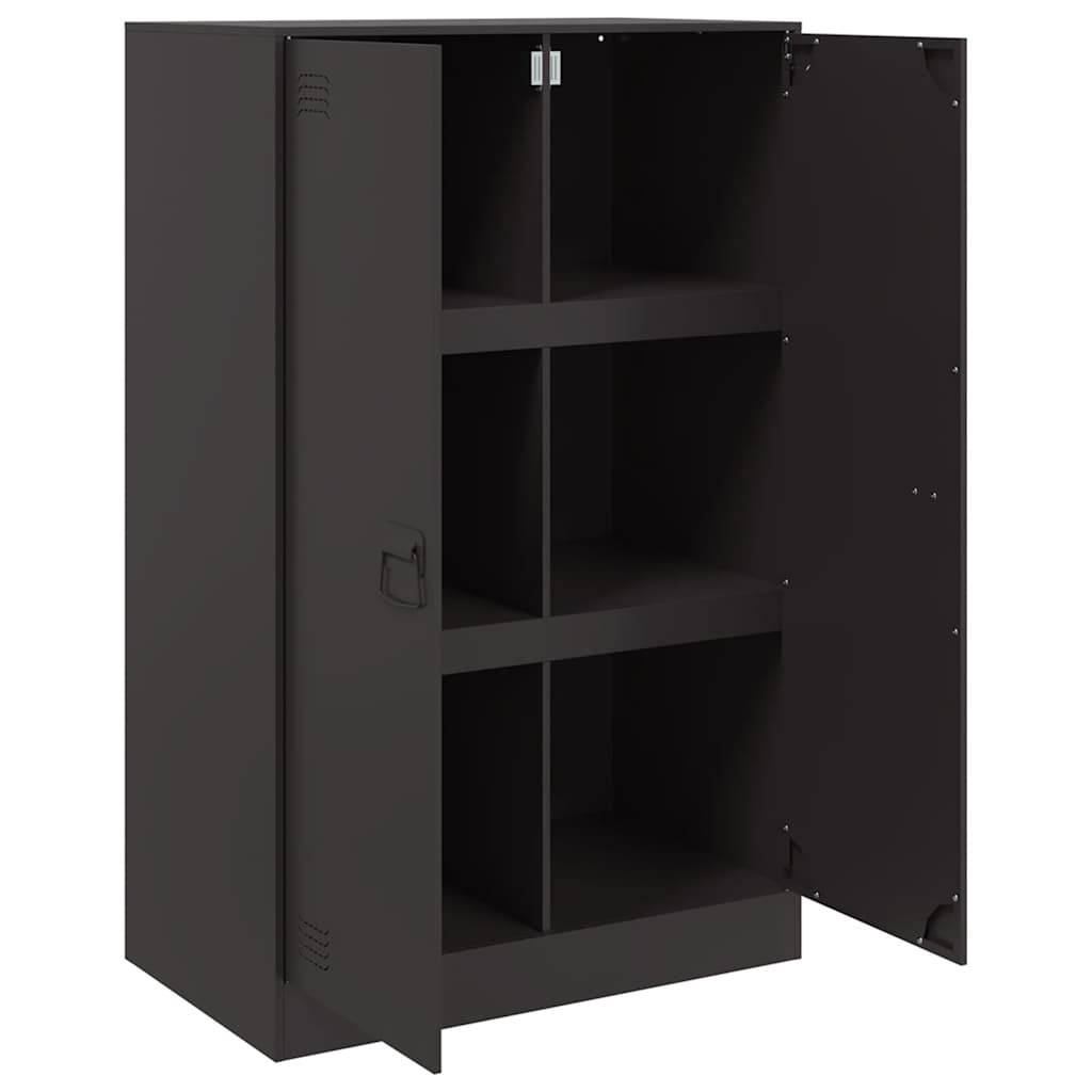 skænk 67x39x107 cm stål sort
