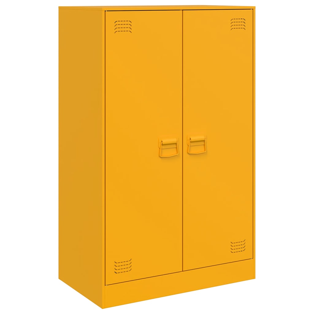 skab 67x39x107 cm stål sennepsgul
