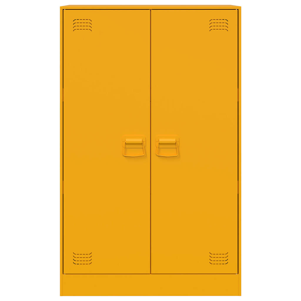 skab 67x39x107 cm stål sennepsgul