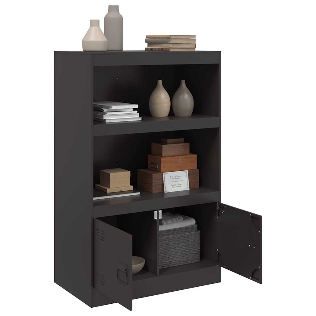 skænk 67x39x107 cm stål sort