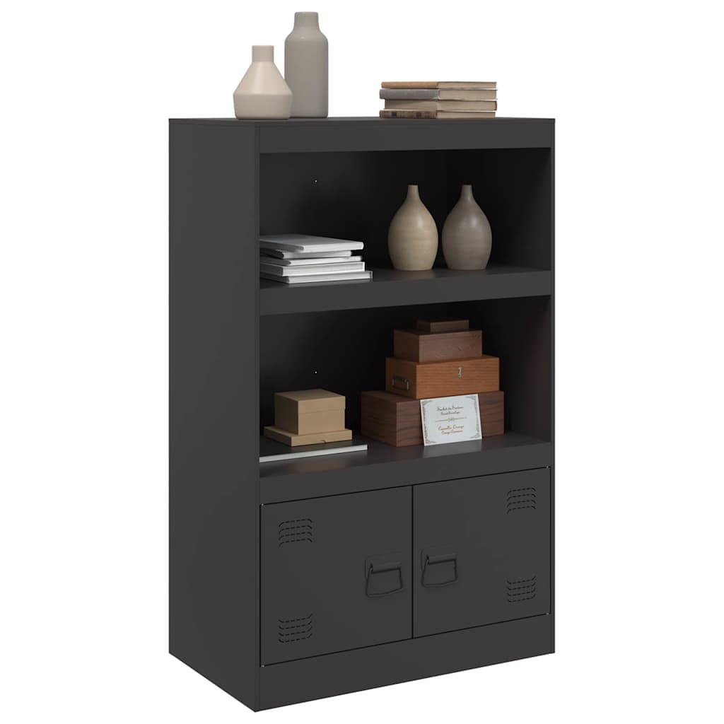 skænk 67x39x107 cm stål sort