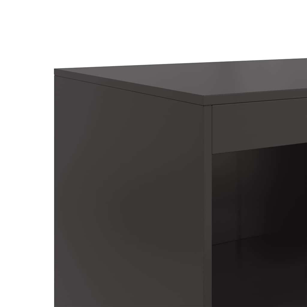 skænk 67x39x107 cm stål sort