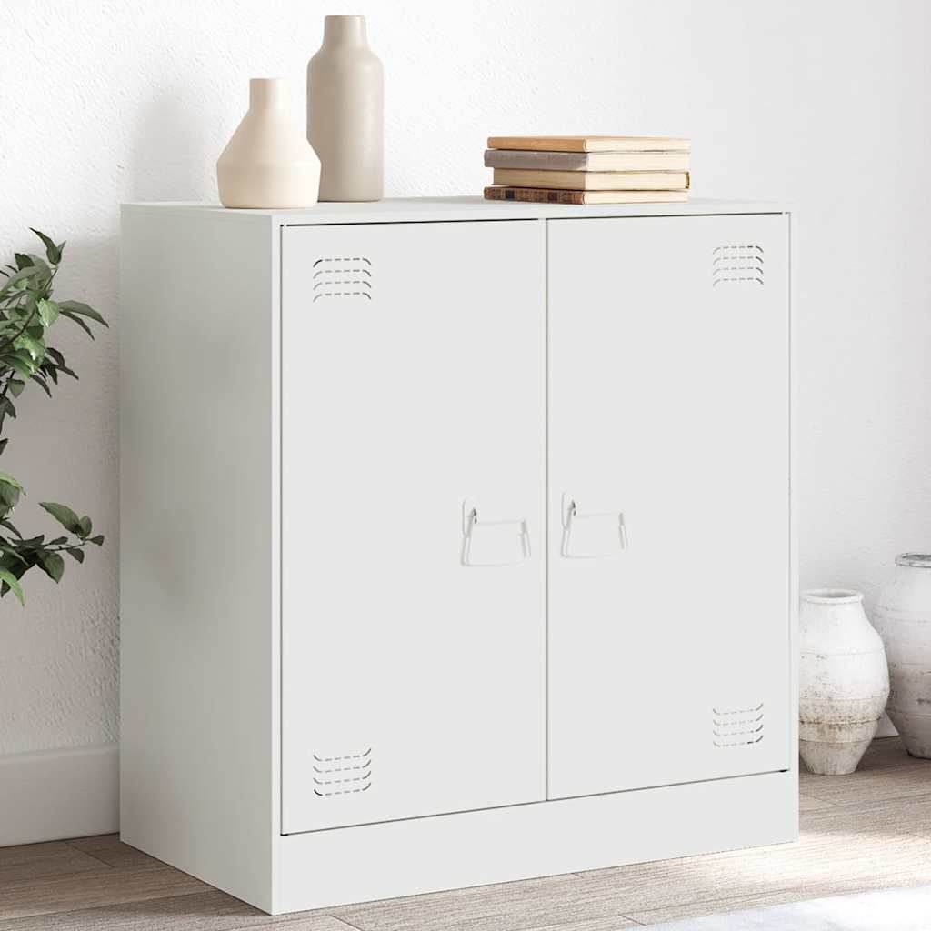 skænk 67x39x73 cm stål hvid