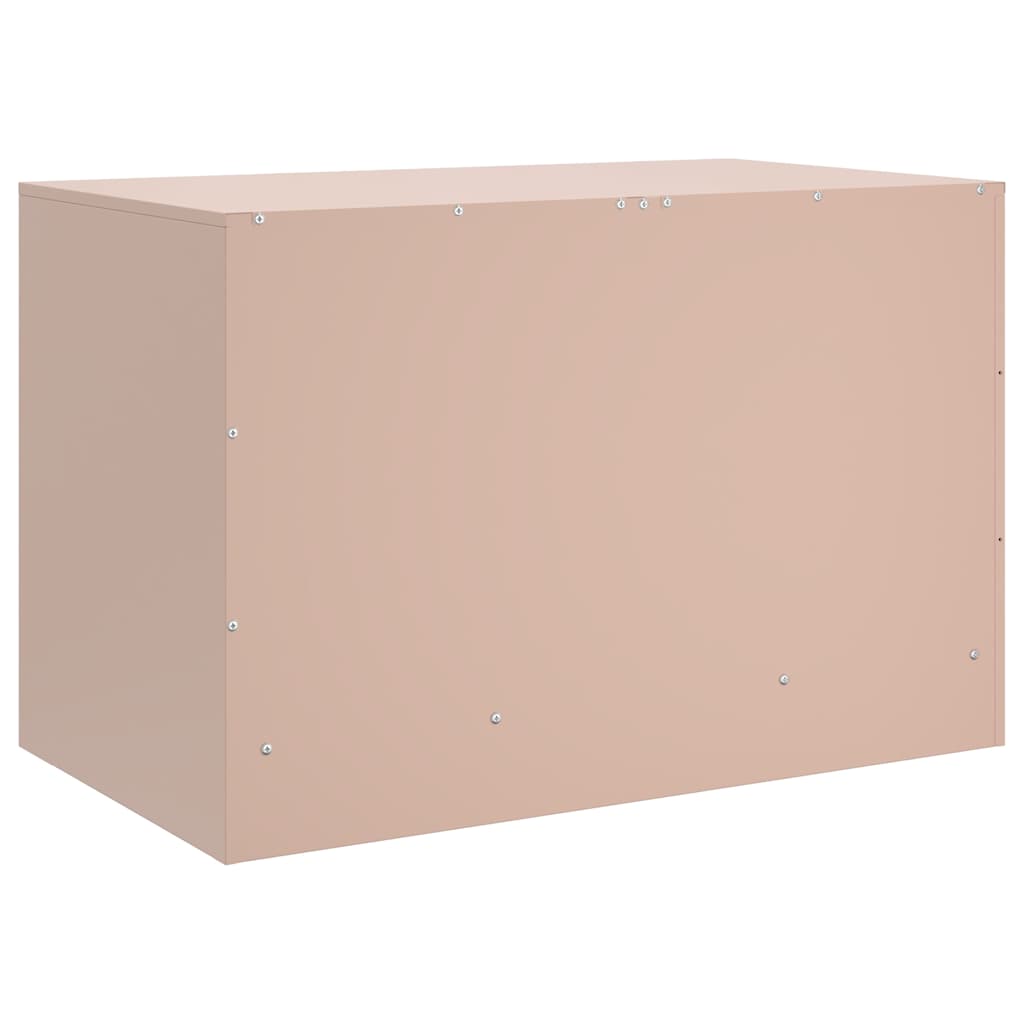 tv-bord 67x39x44 cm stål lyserød