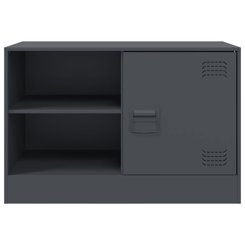 tv-bord 67x39x44 cm stål antracitgrå