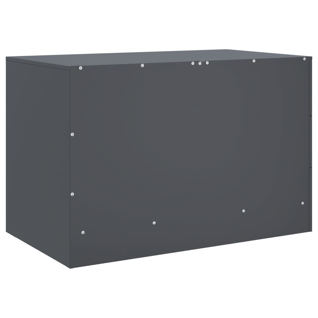 tv-bord 67x39x44 cm stål antracitgrå
