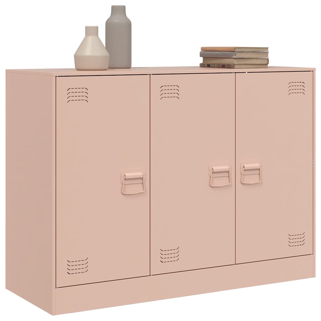 skænk 99x39x73 cm stål lyserød