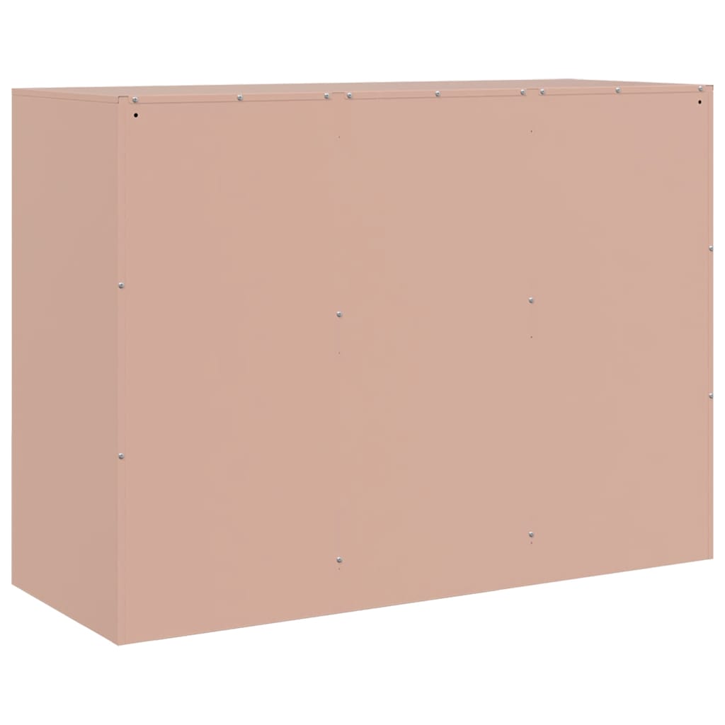 skænk 99x39x73 cm stål lyserød