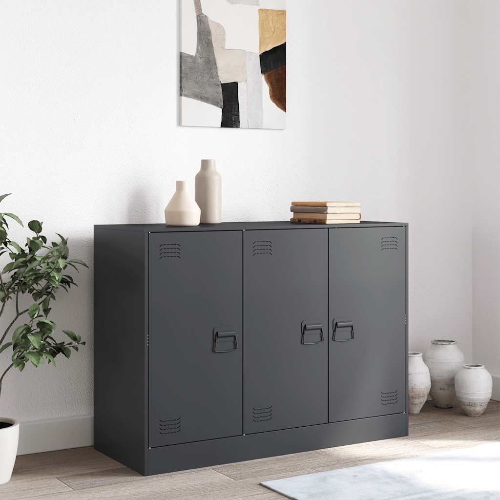 skænk 99x39x73 cm stål antracitgrå