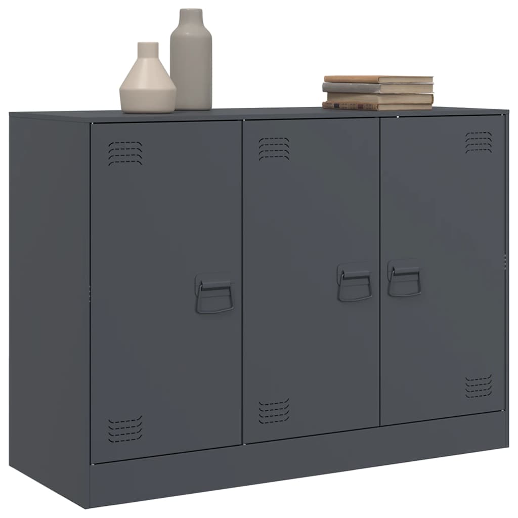 skænk 99x39x73 cm stål antracitgrå