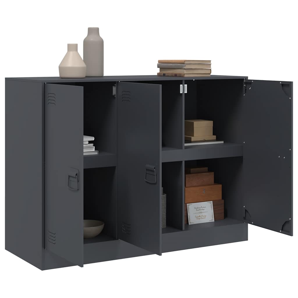skænk 99x39x73 cm stål antracitgrå