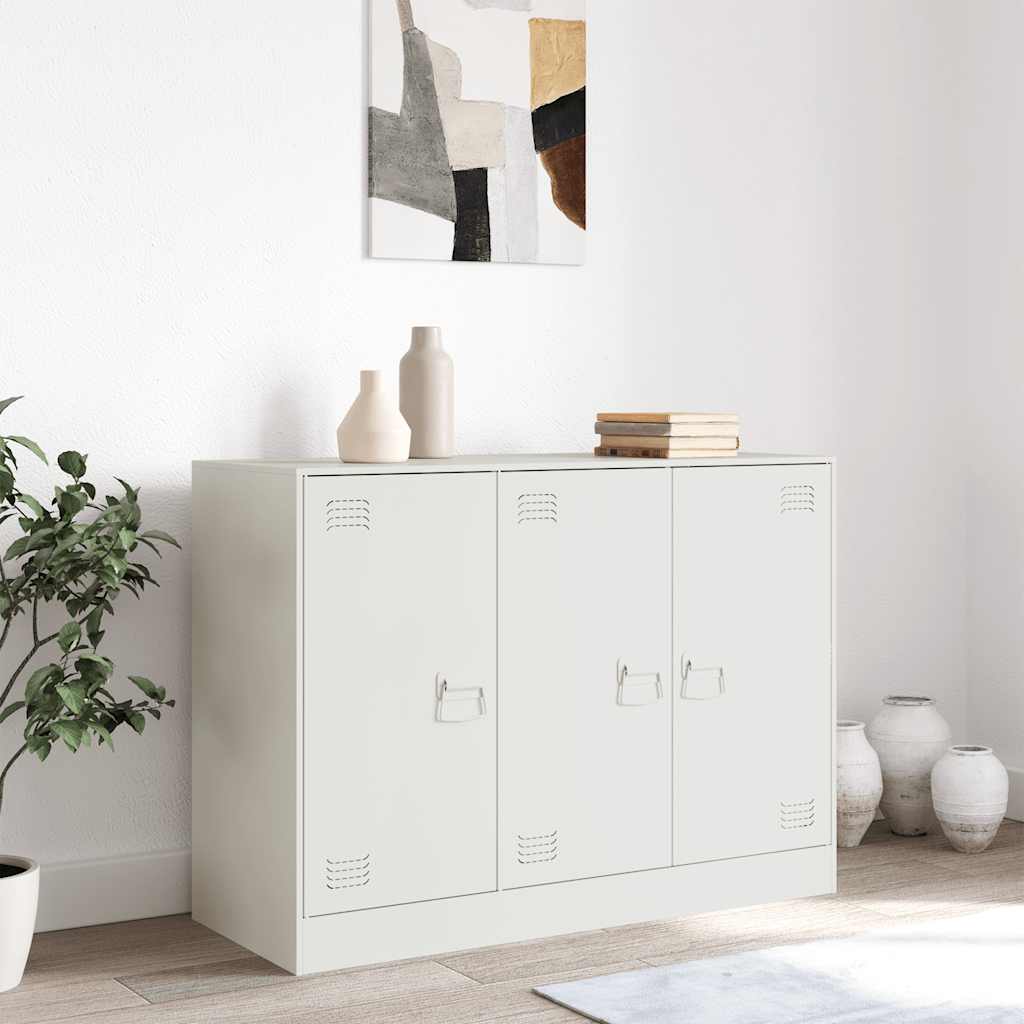 skænk 99x39x73 cm stål hvid