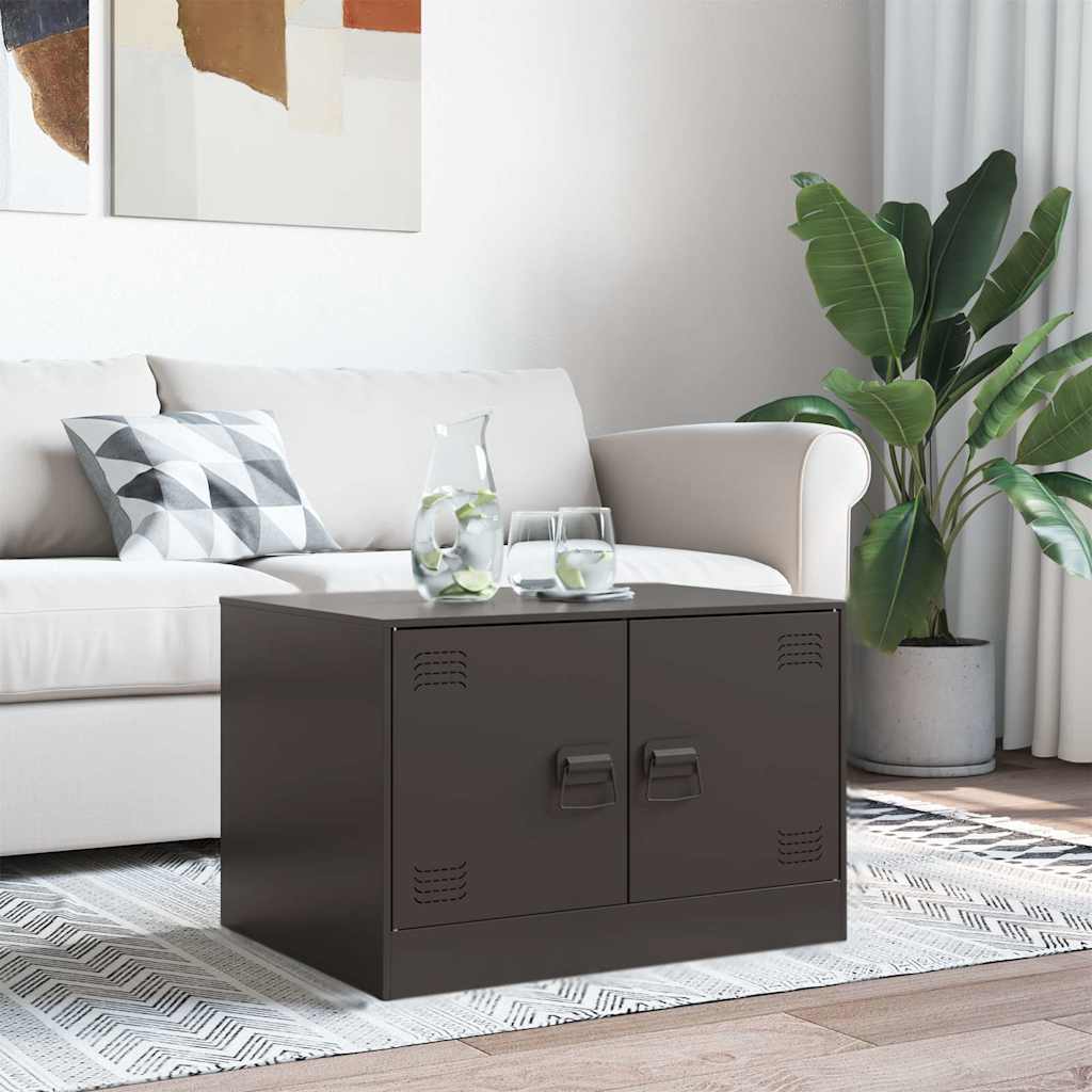 sofabord 67x50x44 cm stål sort